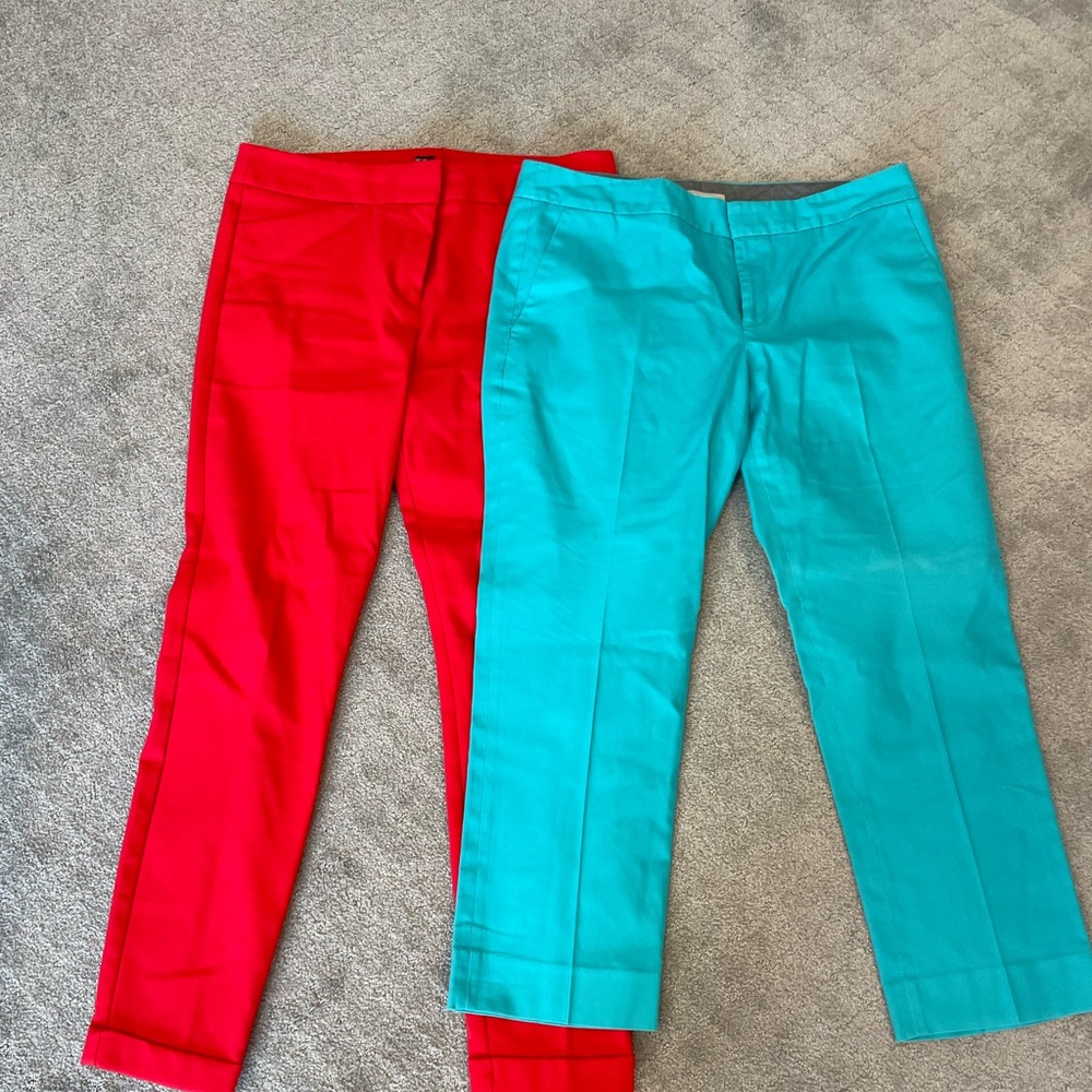 Vibrant Pant Set - Red and Turquoise
